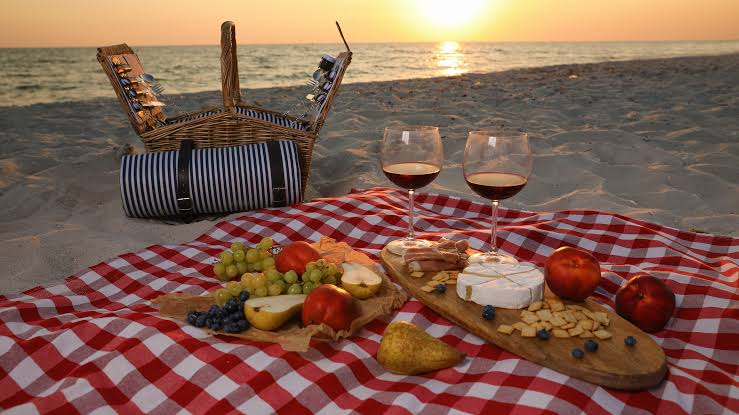Cromer Beach Picnic Hamper on Sandy Beach with Coastal Views